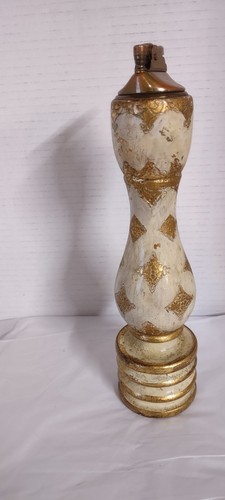 Vintage white and gold wooden - gold,