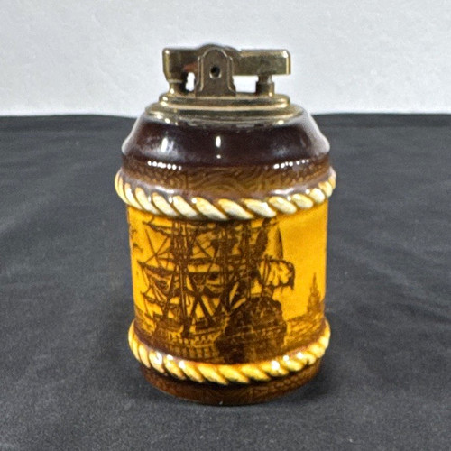 Vtg barrel shaped table - vtg.,