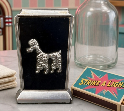 Vintage poodle rhinestone - poodle,