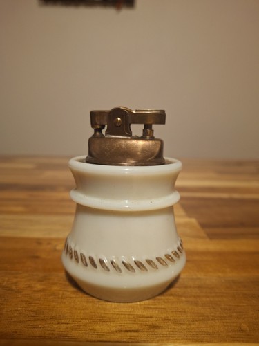 Vintage mcm milk - glass, table